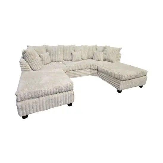 Snug Furniture Bishop U Shape Cream Big Cord Sofa