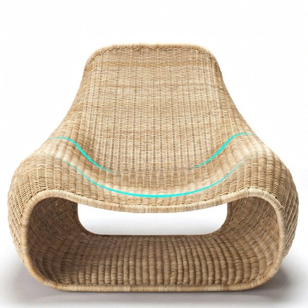Rit Concept Serrano Outdoor Lounge Chair With Footstool, Rattan