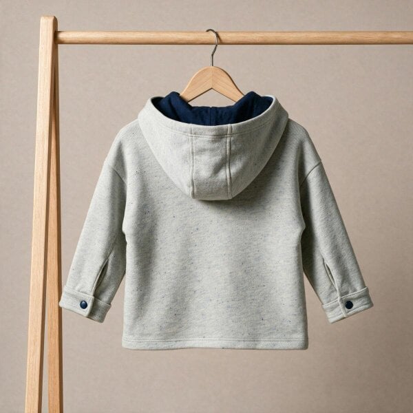 Mini Cuddles Hooded Shacket (Light Grey)
