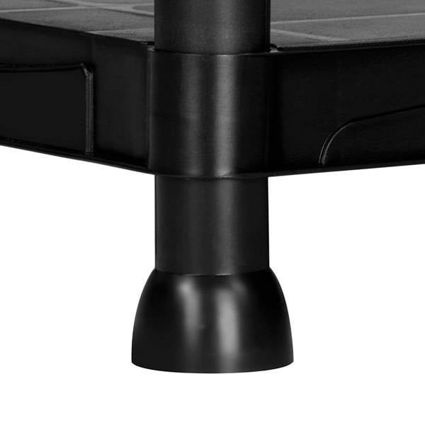 Gr8 Home Black 4 Tier Plastic Shelving Unit Storage Racking Shelves Garage Warehouse Shed
