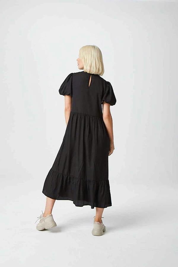 Urban Bliss Lillian Black Puff Sleeve Dress