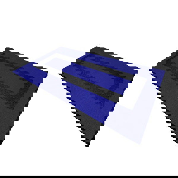 Monstershop Vented Garage Floor Tiles With Edges – 90 Blue & 30 Black