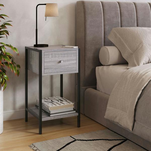 Core Products Kelly One-Drawer Compact Bedside Cabinet with Undershelf