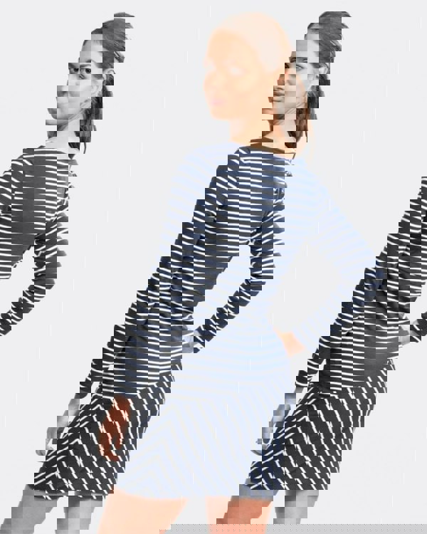 French Connection Spring Tim Tim Long Sleeve Slash Neck Womens Dress