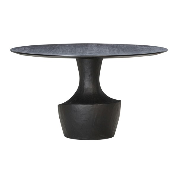 Furniture Edit Gevra Black Acacia & Faux Plaster Dining Table