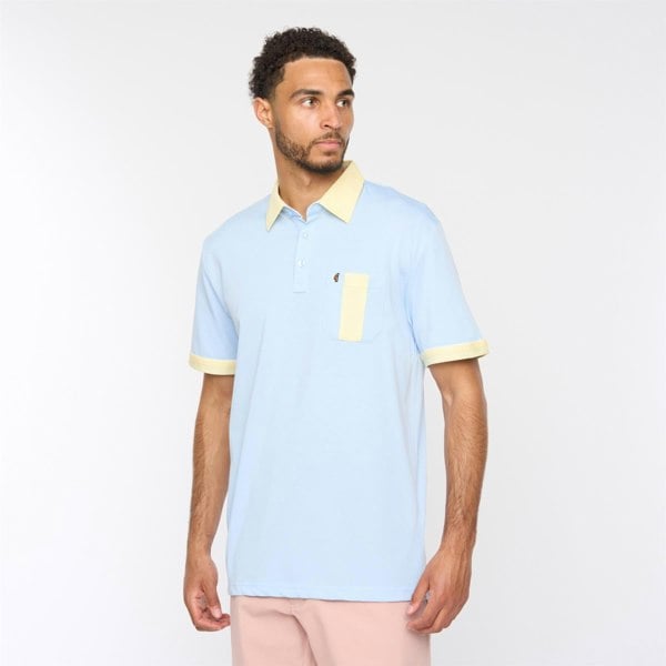Gabicci G52X15 Mens Short Sleeve Plated Jersey Polo Shirt Gabicci Classic - SKY