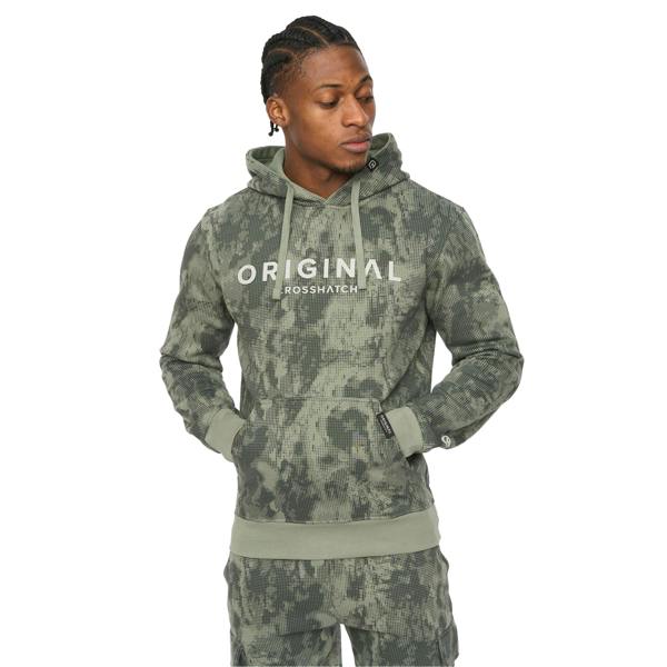 Crosshatch Mens Bardon Hoodie - Olive - 
