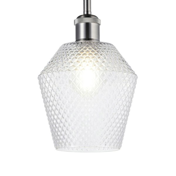 Modern and Compact Diamond Design Clear Glass Pendant Lamp Shade - 17cm x 17cm Image 2