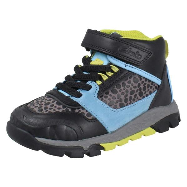 Clarks Boys Clarks Dinosaur Detail Hi Top Trainers Steggy2 Tri K