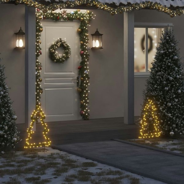 Berkfield Christmas Light Decoration with Spikes Tree 80 LEDs 60 cm