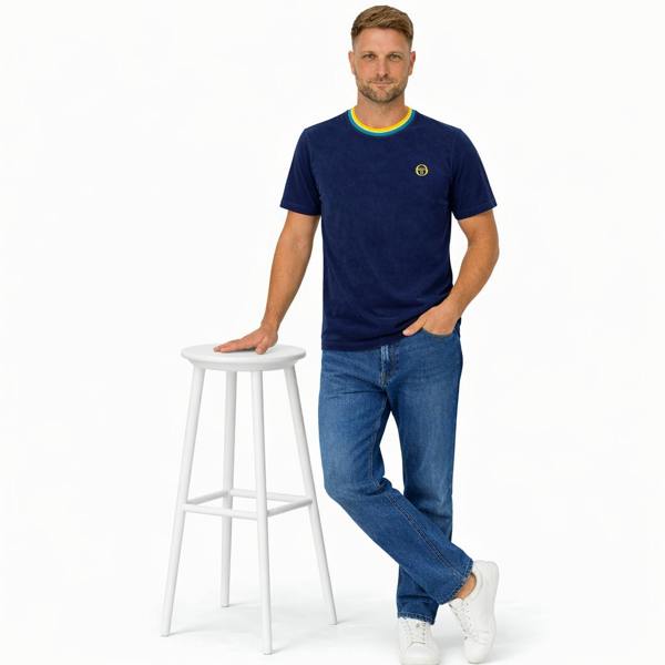 Sergio Tacchini Monte Velour T-Shirt Maritime Blue