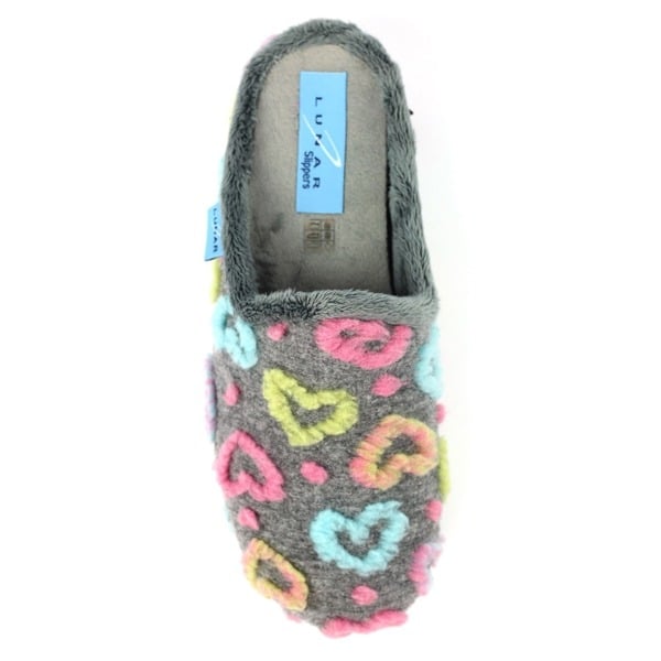 Lunar Women's Valentine Mule Slippers - Grey