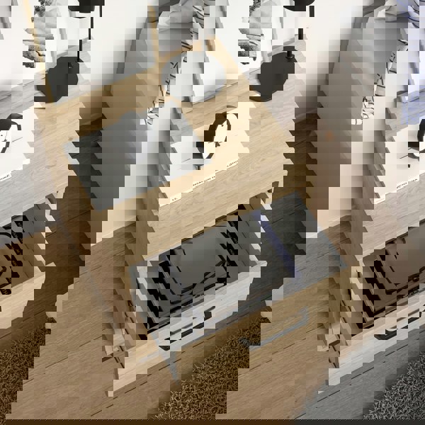 Furniture To Go Sofia Nightstand 2 Drawers Jackson Hickory