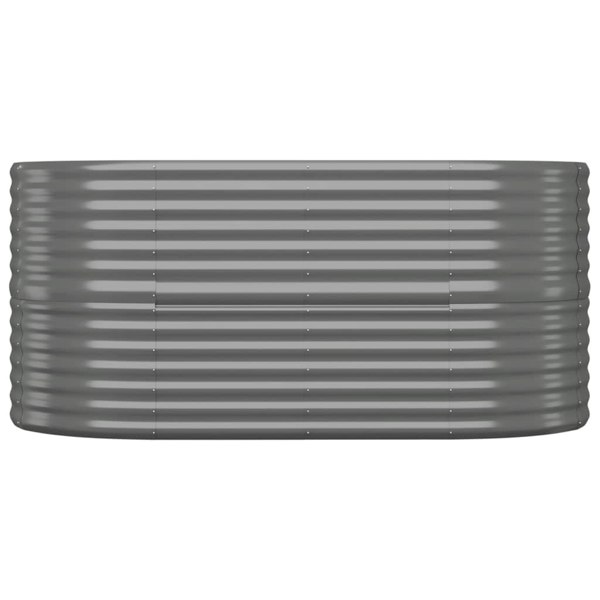 Berkfield Garden Raised Bed Powder-coated Steel 152x80x68 cm Grey