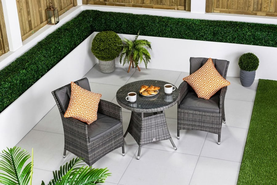 Giardino Savannah Rattan Garden Bistro Set Patio Table and Chairs Furniture