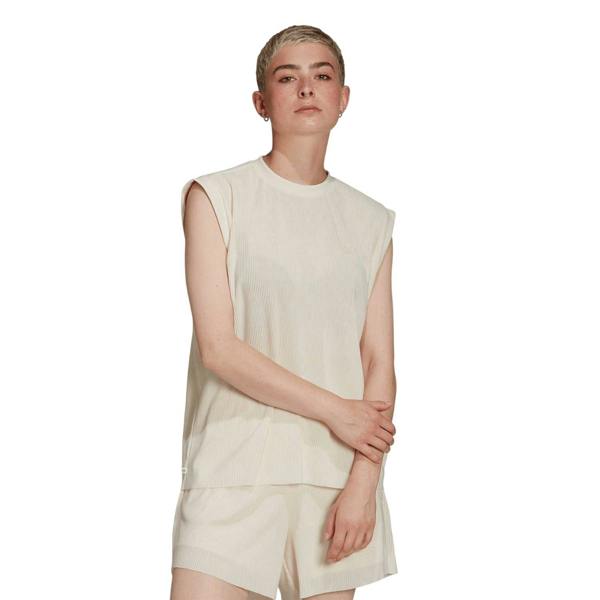 Adidas Womens/Ladies Originals Plisse Sleeveless Tank Top - Wonder White - 