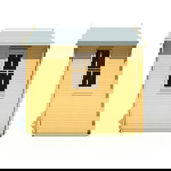 Shire Danbury 8x8 Log Cabin 19mm interlock  Cladding - Best Shed