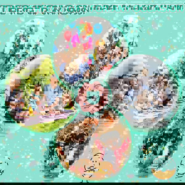 deAO Toys Magical Donut Camera Bubble Machine Automatic Light-Up Bubble Blower Fun green & pink