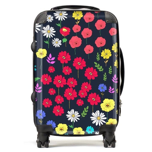 Warren Reed Multicoloured Flower Pattern Suitcase