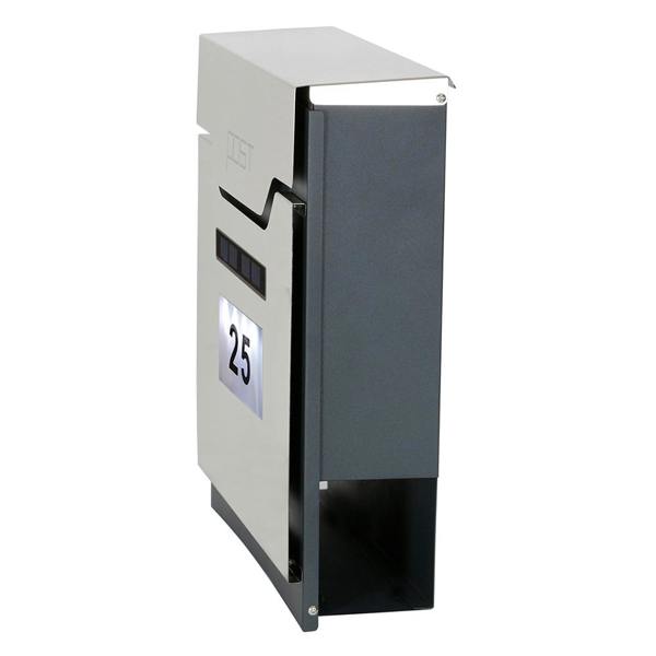 Phoenix Safe Phoenix Estilo Top Loading Letter Box MB0125KS in Stainless Steel with Key Lock