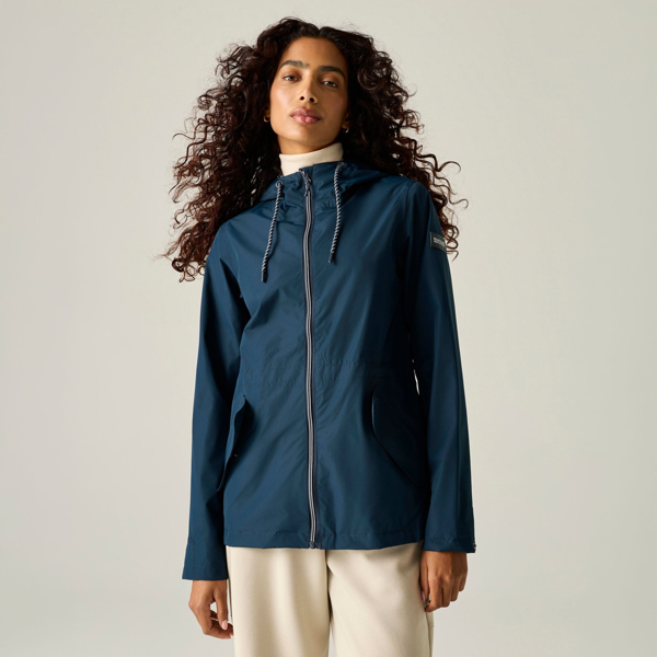 Regatta Womens Bayletta Grid Distress Waterproof Jacket - Navy Blue