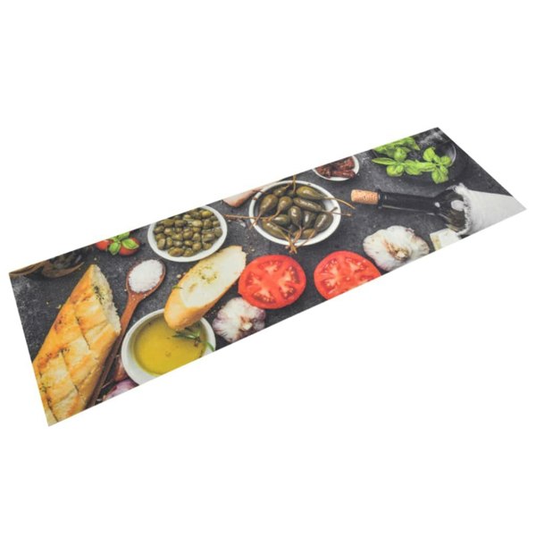 Berkfield Kitchen Rug Washable Wine & Dinner 45x150 cm Velvet