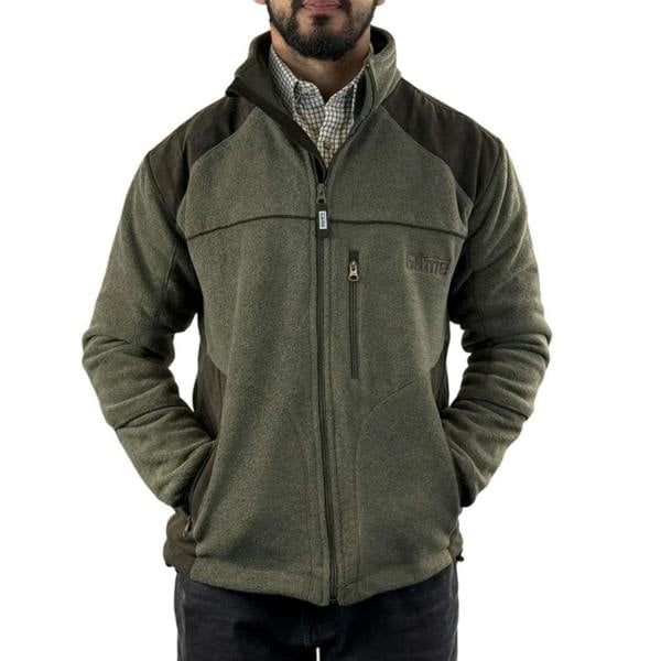Game Berwick Fleece Jacket in olive green, men's fleece jacket for country wear
