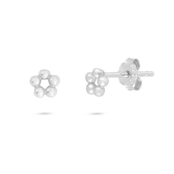 Gold Trip Beaded Circle Stud Earrings