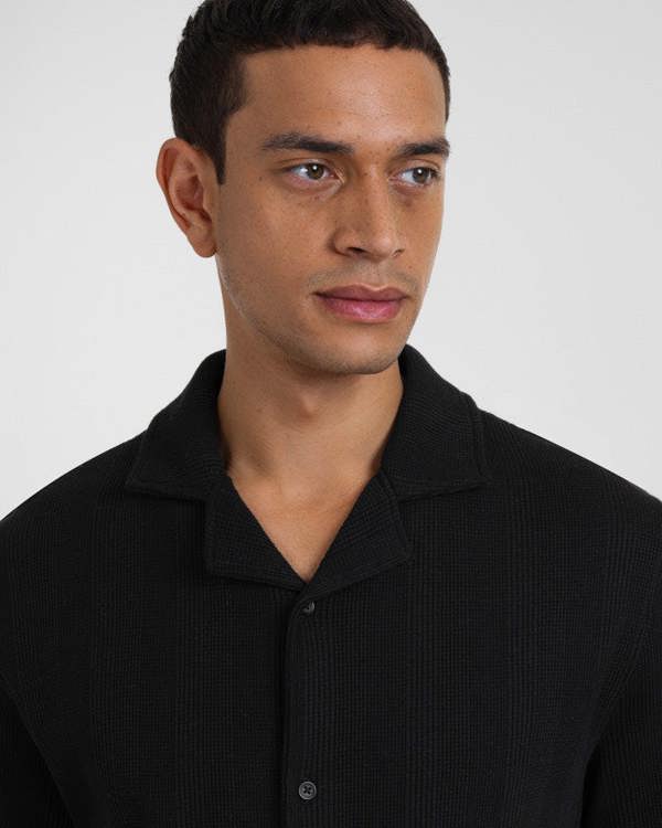 Steel & Jelly Charlton - Stripe Jacquard Waffle Short Sleeve Shirt