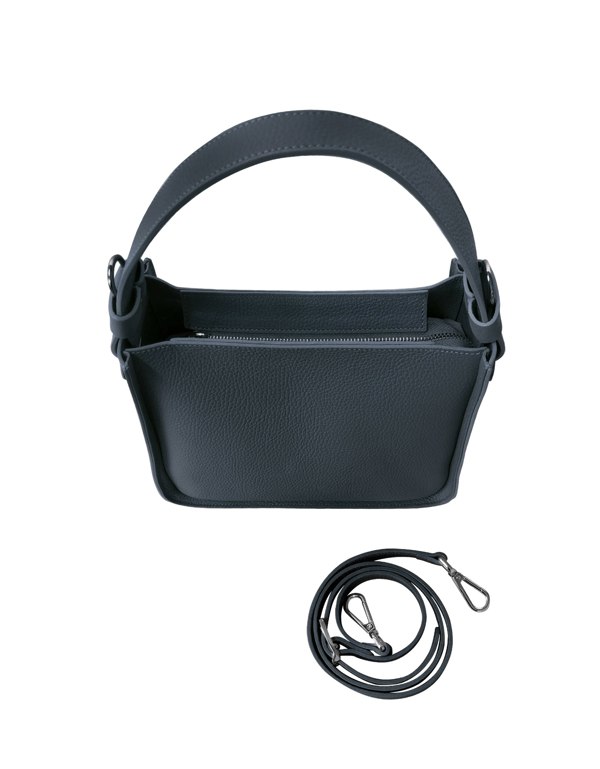 Le Parmentier Duplo Medium Top Handle bag - Blue Jeans