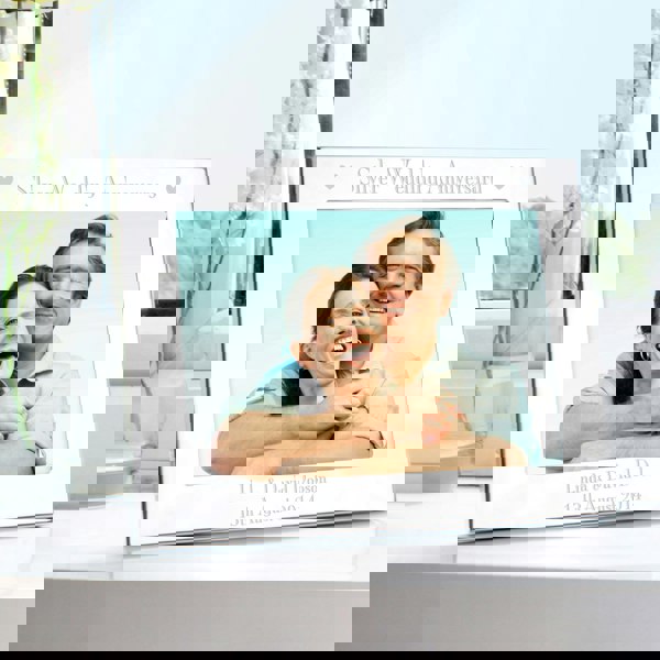 Personalised Memento Company Personalised Silver Anniversary 5x7 Landscape Photo Frame