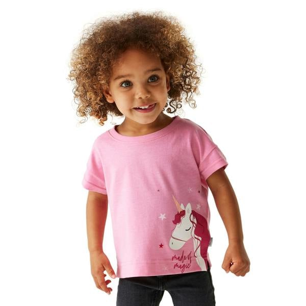 Regatta Childrens/Kids Animal Luna The Unicorn T-Shirt - Sweet Pink - 
