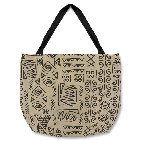 Benjamin Tate Design Striped Egyptian Theme With Ethnic And Tribal Motifs Tote bag