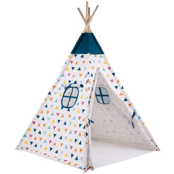 Bigjigs Toys Childrens Fabric Teepee - Sewn Pockets To Hold Poles In Place