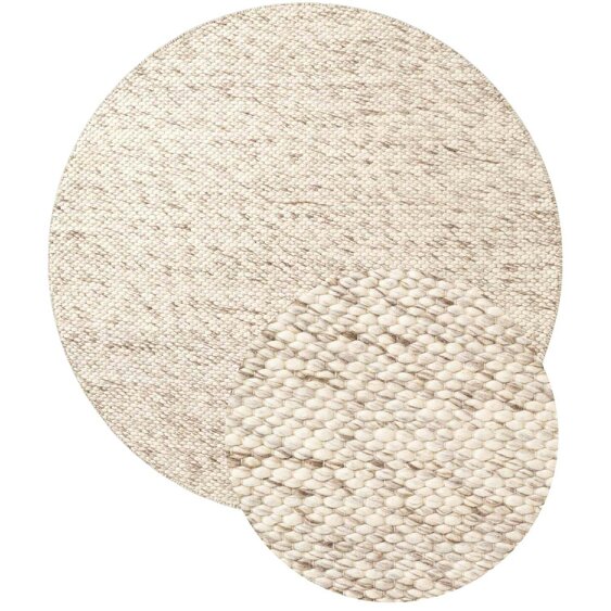 Hanse Home Lyon Wool Beans Rug Natural Cream Brown