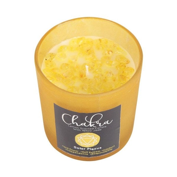 Serano Solar Plexus Chakra Lemon Crystal Chip Candle