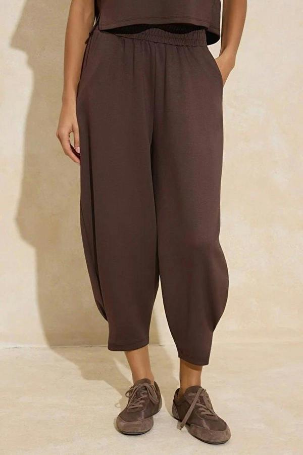 WOVCOR 2-Piece Stitching Detail Slim Fit Soft Touch Knitted Top and Bottom Set
