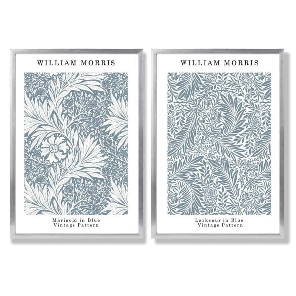 Sage Green Geometric Pineapple Fruit Set of 2 Art Prints with Silver Frame