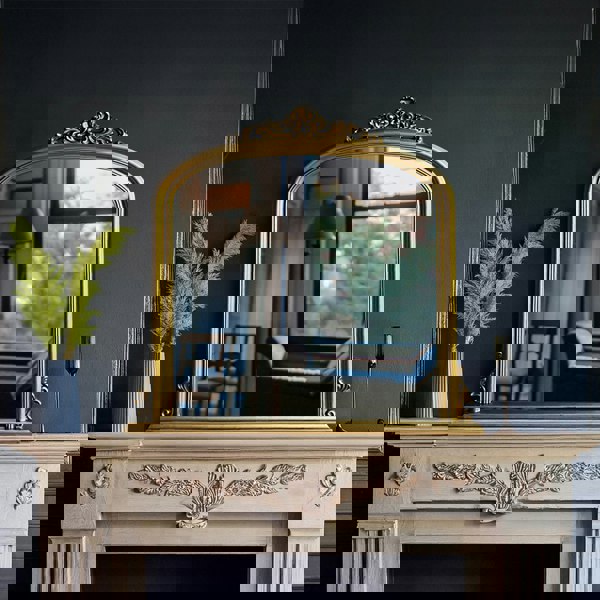 Exclusive Mirrors Dayton Overmantle Mirror Antique Gold 109cm x 104cm