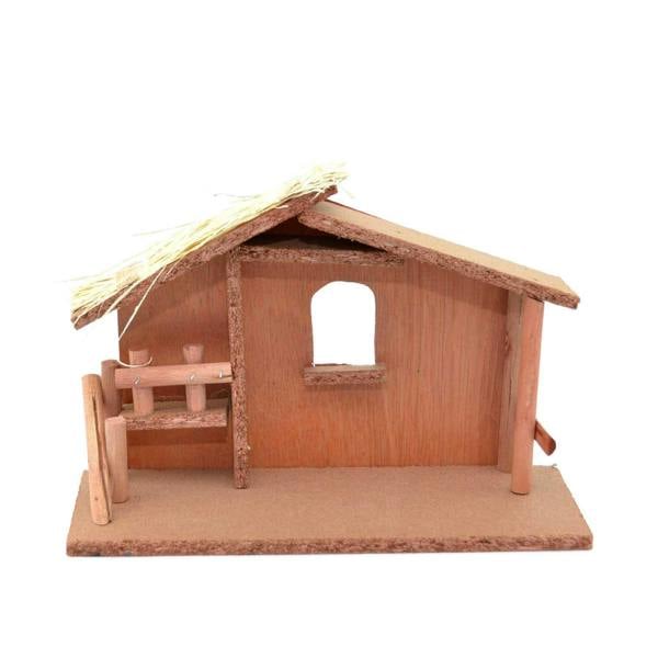 1cm Small Wooden Nativity Scene Background Stable Decoration for Indoor Christmas Displays image 2