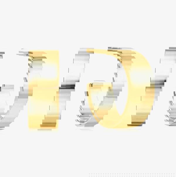 Ania Haie Vogue Maven 14ct Gold Plated Medium Flat Hoop Earrings E062-04G