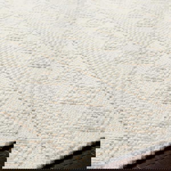 Livabliss Hygge-Hand Woven White Wool Cottage Rug