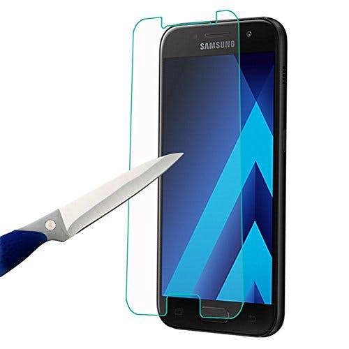 Samsung Galaxy A3 2017 Protector, Tempered Glass Protective Films Invisible Transparent Clear Protection Display Shield - (Pack of 2)
