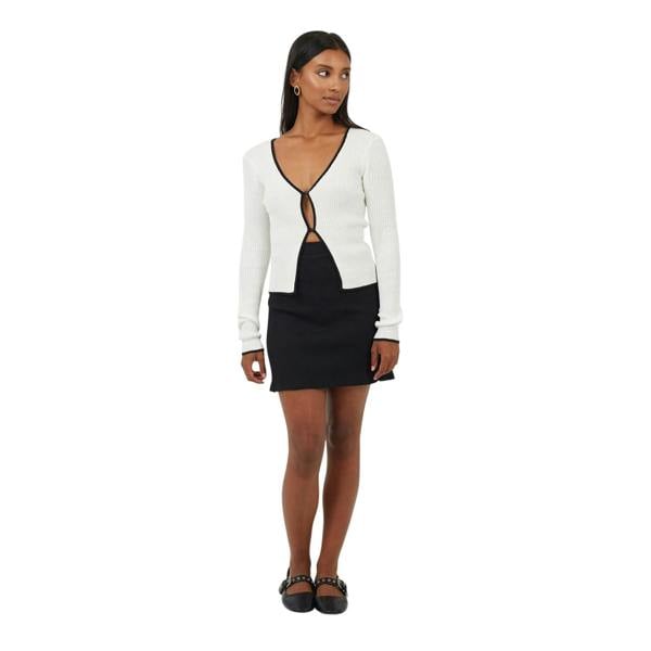 Brave Soul Womens/Ladies Ribbed High Waist Mini Skirt - Black - 