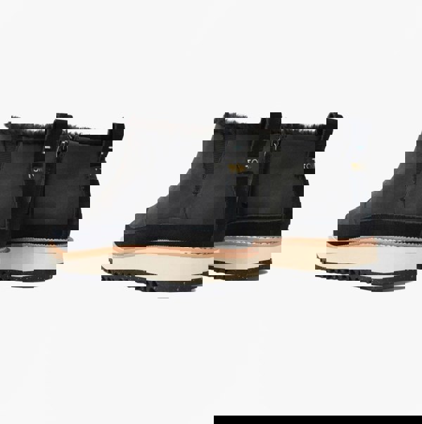 TOMS MARLO Womens Suede Sawtooth Sole Boots Black