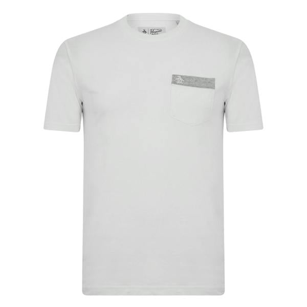 Original Penguin Mens Logo Chest Pocket T-Shirt - White - 