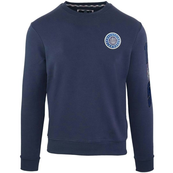 Aquascutum Embossed Circle Small Logo Sweatshirt - Navy