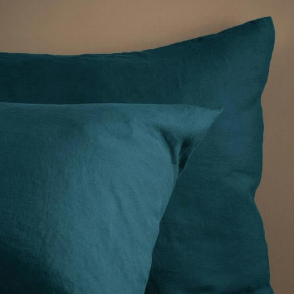 Soak&Sleep Atlantic Blue French Linen Pillowcases