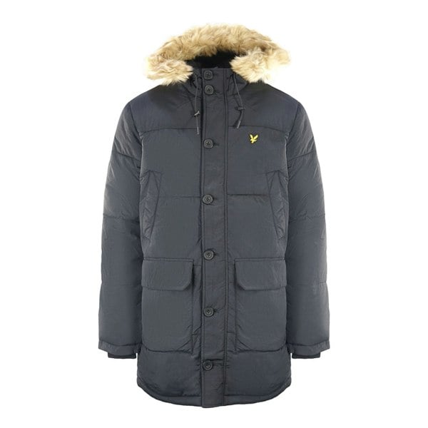 Lyle & Scott Heavyweight Longlife Puffer Jacket - Black 