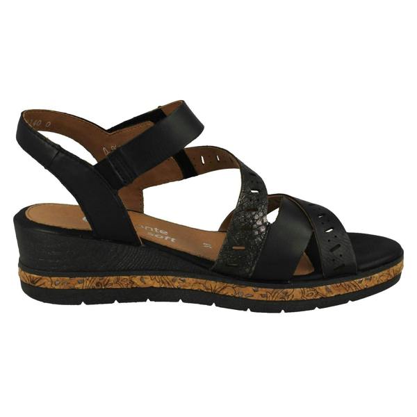 Remonte Ladies Remonte Smart Casual Sandals With A 5cm Wedge Heel D3064